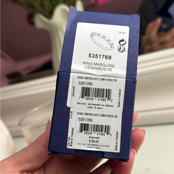 Swarovski Matrix Vittore ring. Marquise cut, White, Rose gold-tone plated - Picture 5 of 5